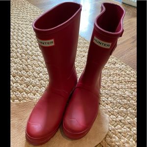 Hunter Women's Bold Red Rain Boots